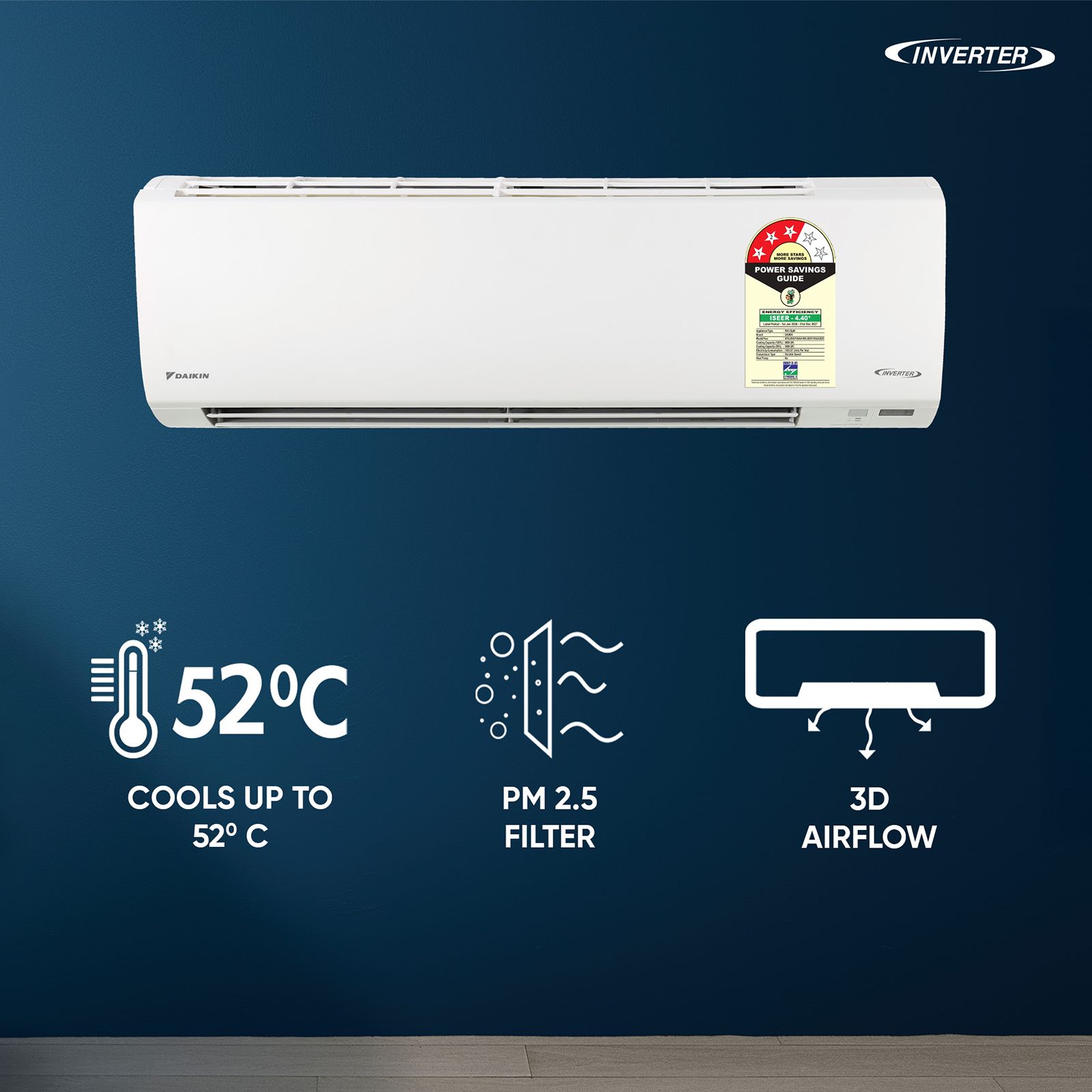 Buy DAIKIN 1.8 Ton 3 Star Inverter Split AC (Copper Condenser, PM2